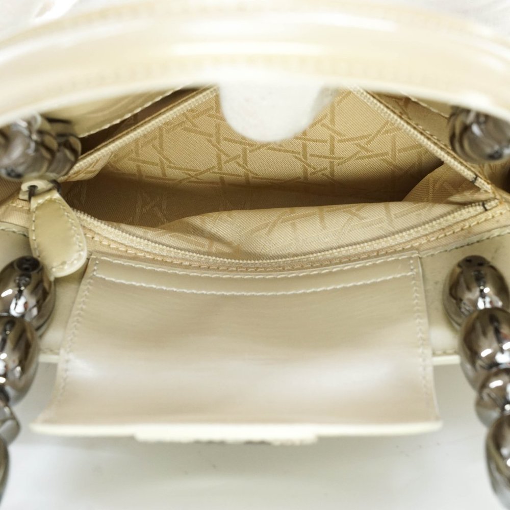Authentic Christian Dior Hand Bag Enamel - Picture 9 of 14
